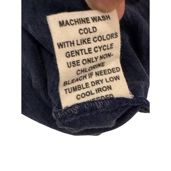 Joie Blue Lace Trim Cotton Top Small Long Sleeve Boho Peasant Tunic EUC - Picture 12 of 12